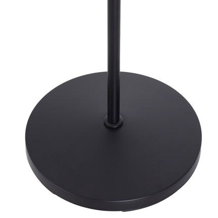 Industrial floor lamp - wood & metal, black/natural, 40W