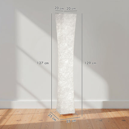 Stehleuchte mit Papierschirm, Fußschalter, 3 Helligkeitsstufen