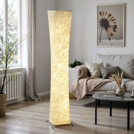 Stehleuchte mit Papierschirm, Fußschalter, 3 Helligkeitsstufen