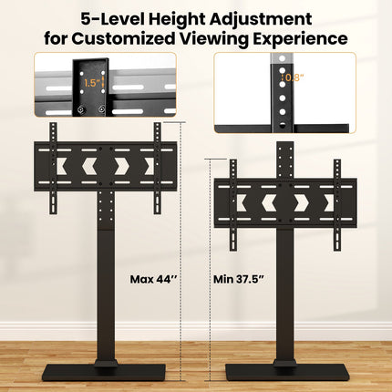 Support TV sur pied, réglable en hauteur, étagère AV, 32-70 pouces