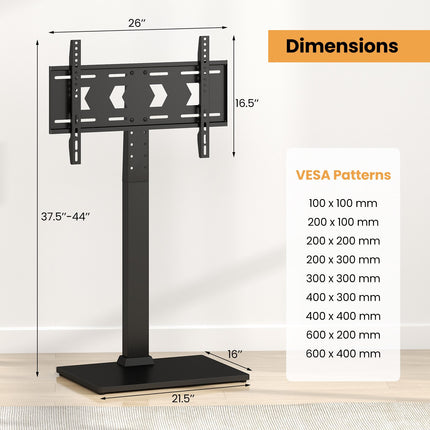Support TV sur pied, réglable en hauteur, étagère AV, 32-70 pouces