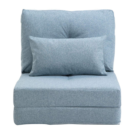 2-in-1 Bodenstuhl & Matratze, Verstellbar, Himmelblau