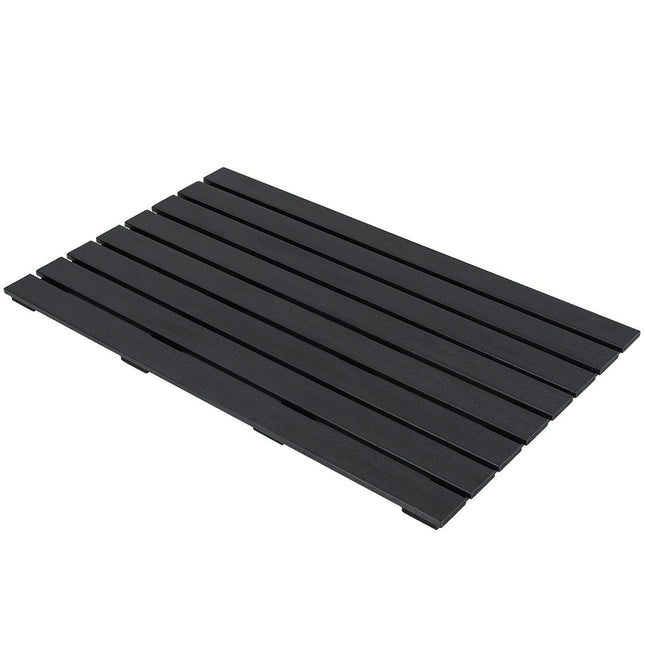 Elément de sol pour douche solaire Plaque de sol WPC pour douche de jardin 100 x 60 x 2,5 cm noir