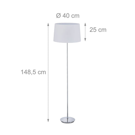 Lampadaire avec abat-jour en tissu