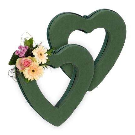 Lot de 2 cœurs en mousse florale