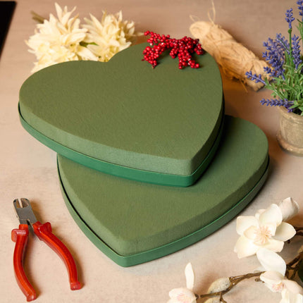 Lot de 2 cœurs en mousse florale