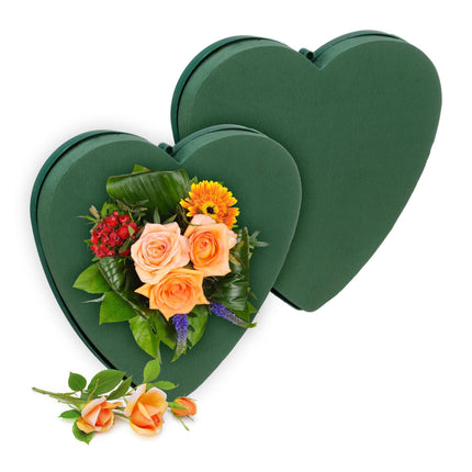 Lot de 2 cœurs en mousse florale