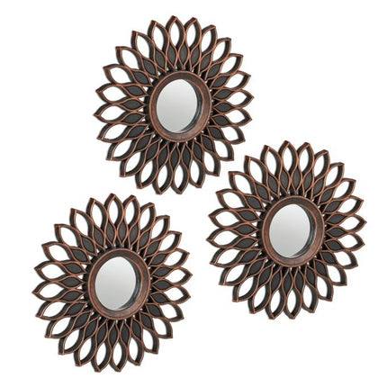 Ensemble de 3 miroirs floraux