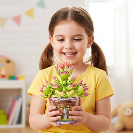 Blumen-Bausteine-Set, 172 Teile, mehrfarbig