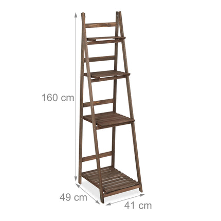 Escalier fleuri en bois marron foncé