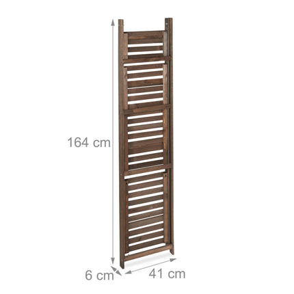 Escalier fleuri en bois marron foncé