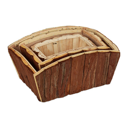 Blumenkasten Holz 3er Set