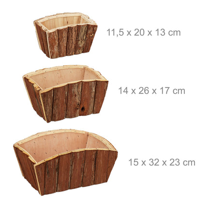 Blumenkasten Holz 3er Set