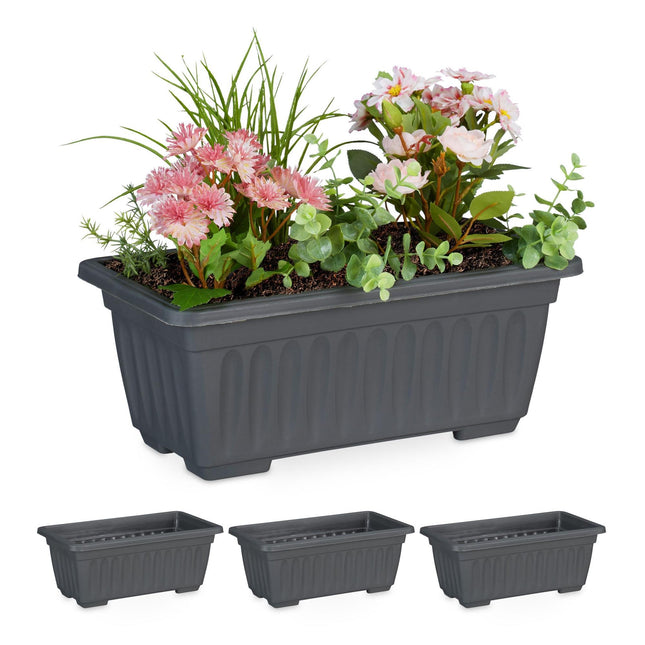 Jardinière avec 4 fleurs étroites