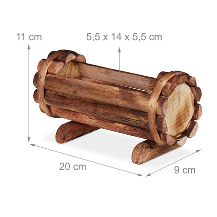 Lot de 2 pots de fleurs en bois
