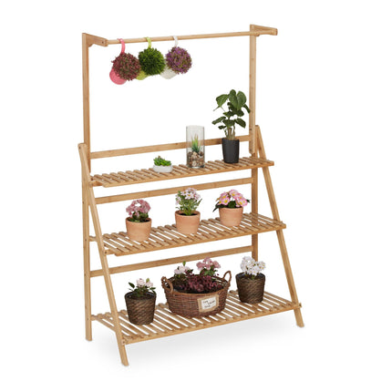 Blumenständer aus Bambus mit Aufhängestange