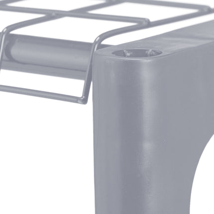 Jardinière en métal gris 3 étagères