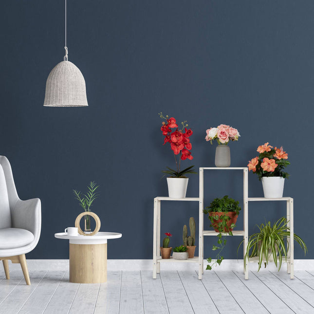 Support à fleurs en bois blanc