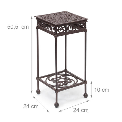 Tabouret à fleurs carré