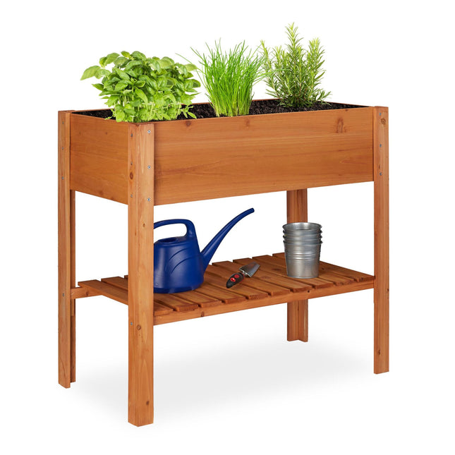 Table à fleurs en bois clair