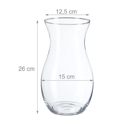 Vase à fleurs en verre