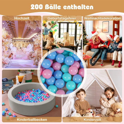 Piscine à balles en mousse avec 200 balles océan, housse lavable
