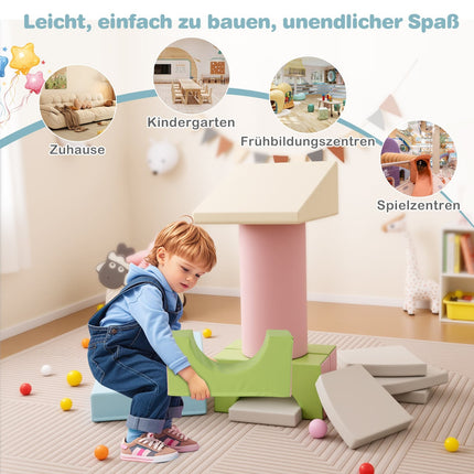 Schaumstoff-Kletterblöcke-Set, 10-teilig, weich & sicher