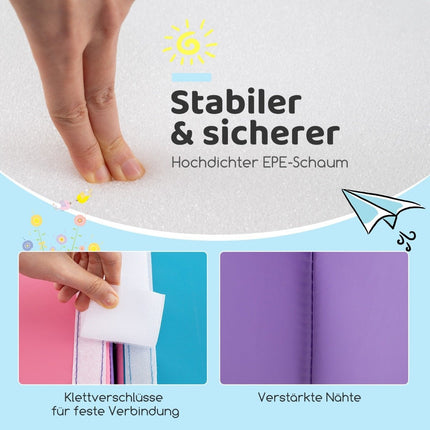 Ensemble de 6 blocs d'escalade en mousse souple, violet/rose