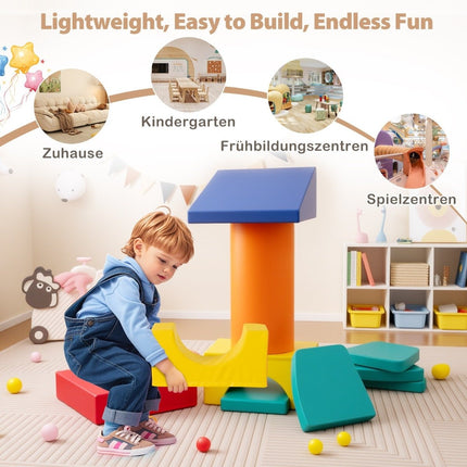 Schaumstoff-Kletterblöcke-Set für Kleinkinder, 10-teilig