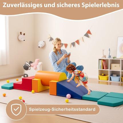 Schaumstoff-Kletterblöcke-Set für Kleinkinder, 10-teilig