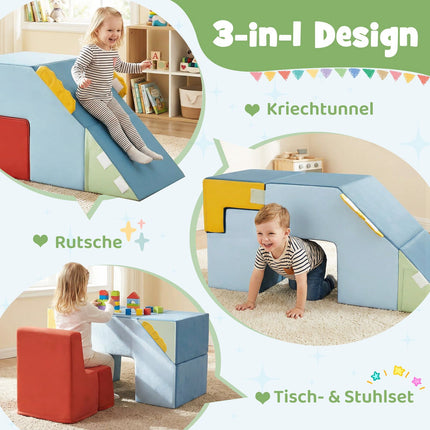 Schaumstoff-Kletterblöcke für Kinder mit Rutsche und Stufen
