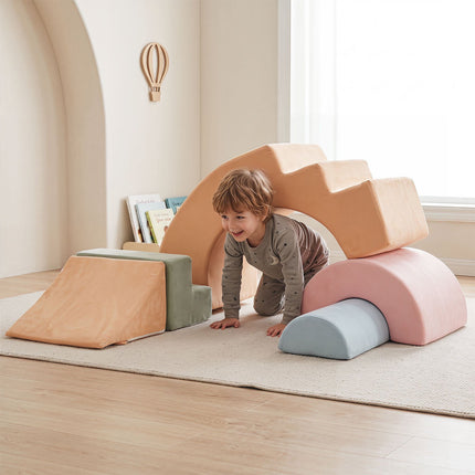 Kletterblöcke aus Schaumstoff für Kleinkinder, 5-teiliges Softplay-Set