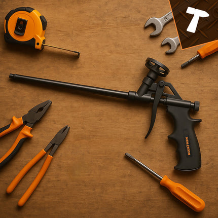 Pistolet à mousse avec distributeur réglable, corps en métal, 320 mm