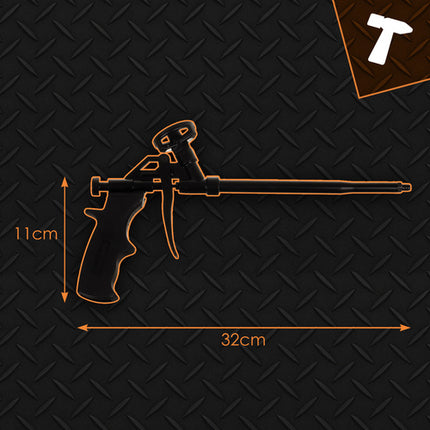 Pistolet à mousse avec distributeur réglable, corps en métal, 320 mm