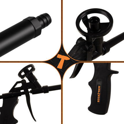 Pistolet à mousse avec distributeur réglable, corps en métal, 320 mm