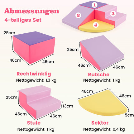 Schaumstoff-Spielblöcke-Set – 4-teilig Klettern & Rutschen