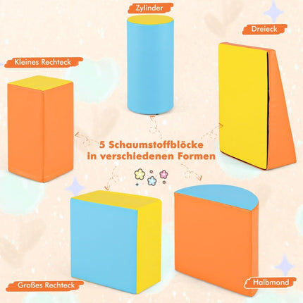 Schaumstoff-Spielblöcke-Set – 5-teilig, weiches Kletterspielzeug