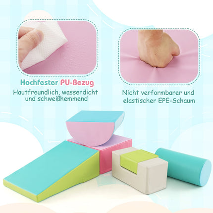 Ensemble de blocs de jeu en mousse - 6 pièces, doux et sans danger pour les enfants