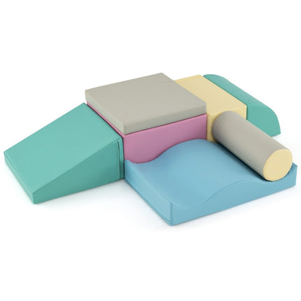 Ensemble de 7 blocs de jeu en mousse, blocs d'escalade souples pour enfants