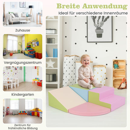 Ensemble de jeu en mousse pour tout-petits - Blocs d'escalade souples en 4 pièces