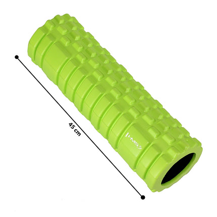 Rouleau en mousse, vert, 45 cm, pour la récupération musculaire
