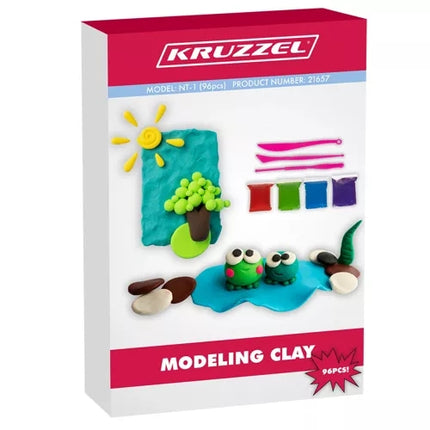 Knetmasse - Schaumstoff-Set 96-tlg. Kruzzel 21657