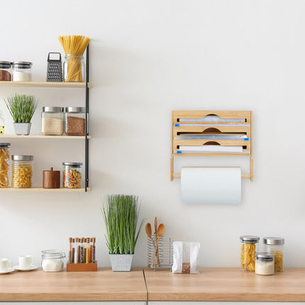 Distributeur de papier aluminium avec support pour essuie-tout