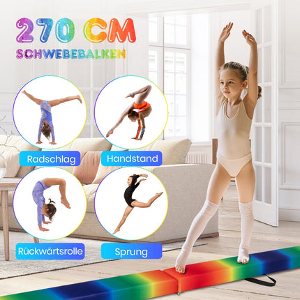 Klappbarer 270 cm Gymnastik-Schwebebalken für Kinder