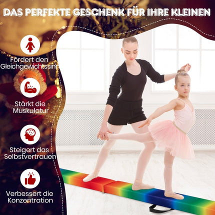 Klappbarer 270 cm Gymnastik-Schwebebalken für Kinder