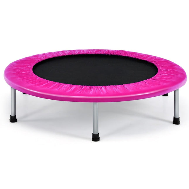 Trampoline rose pliable de 97 cm pour enfants, capacité de charge de 150 kg