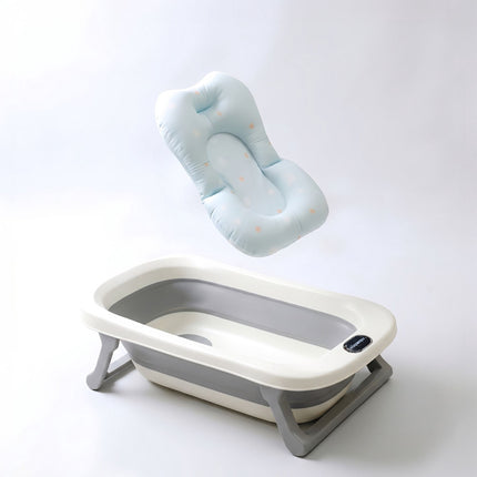 Faltbare Babybadewanne mit Kissen, Creme/Grau