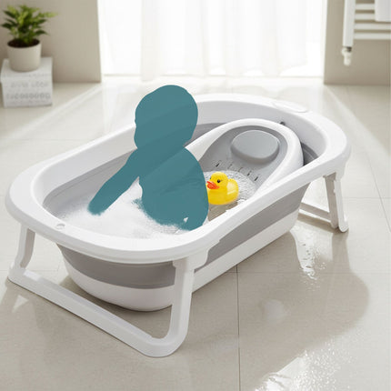 Faltbare Babywanne mit Einsatz, temperatursensitivem Stöpsel