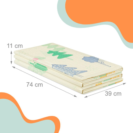 Faltbare Baby-Spielmatte – Design Sonne und Monde