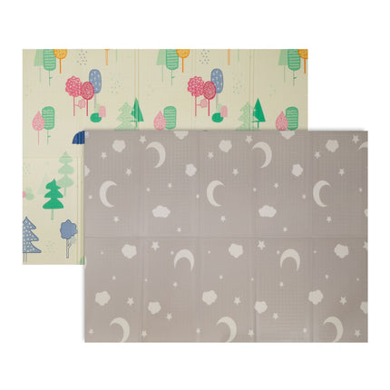 Faltbare Baby-Spielmatte – Design Sonne und Monde